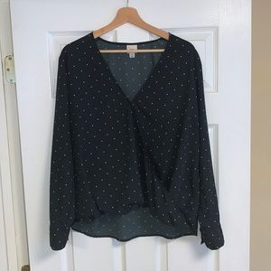 a new day black blouse, size XL